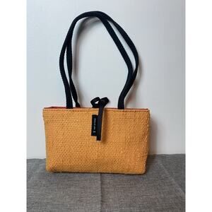 Adelaide CLT Sherbet Orange Woven Small Purse Tie Top